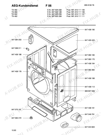 Взрыв-схема стиральной машины Blomberg TA 460-W - Схема узла Section1